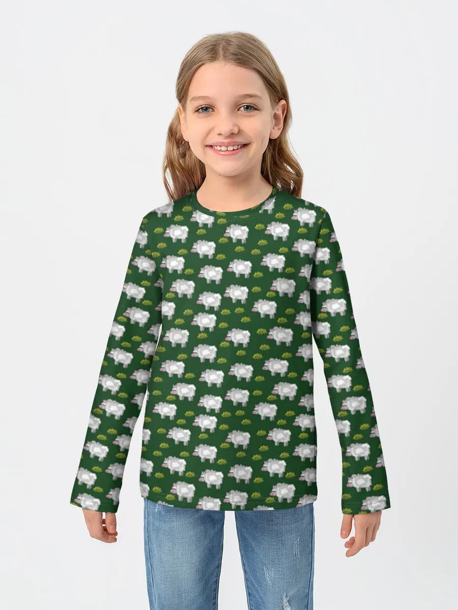 Baumwoll-Langarmshirt Mädchen