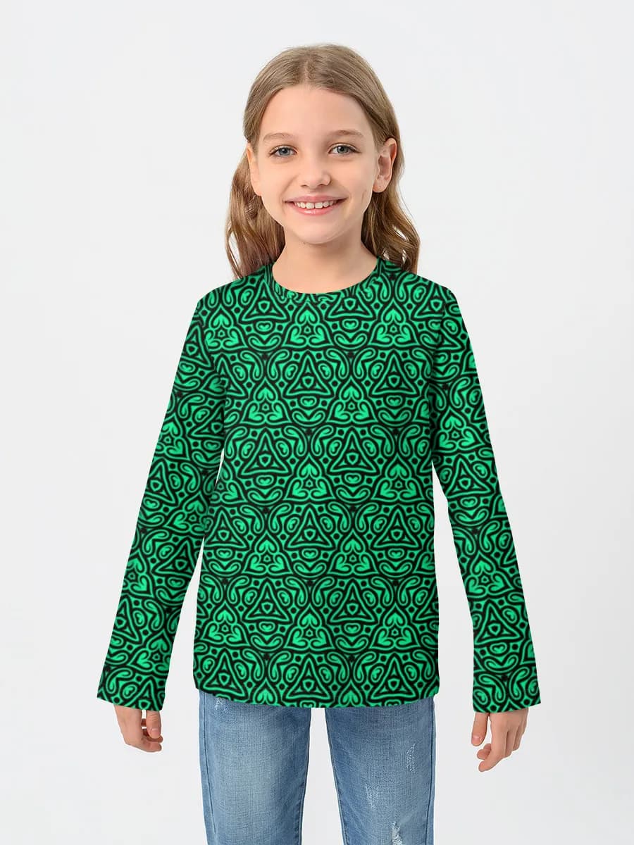 Girls' cotton long sleeve shirt