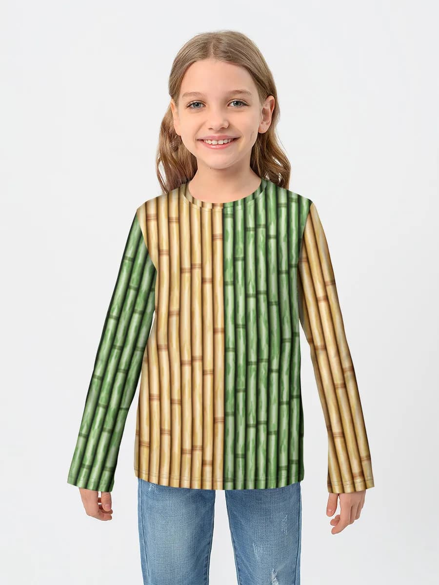 Girls' cotton long sleeve shirt