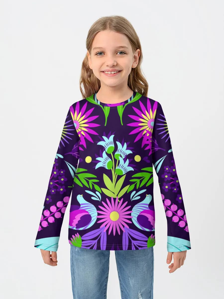Baumwoll-Langarmshirt Mädchen