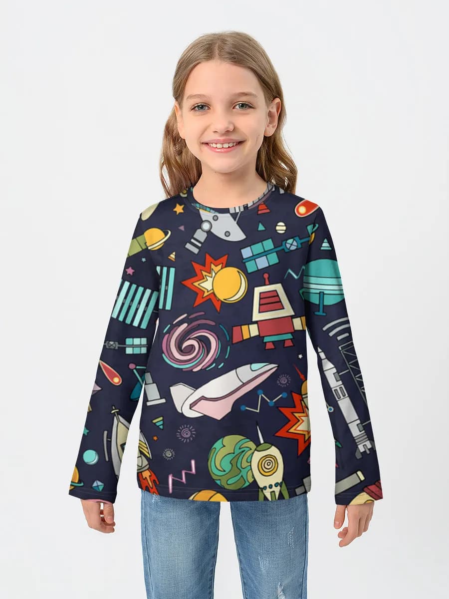 T-shirt manches longues coton fille