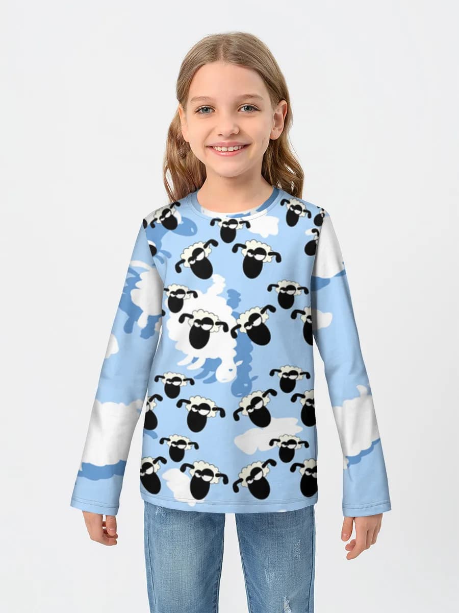 Baumwoll-Langarmshirt Mädchen
