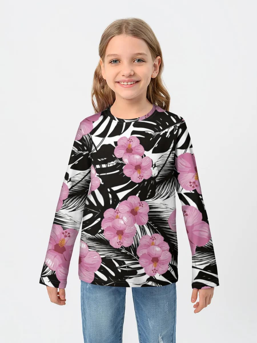 Camiseta Manga Larga de Algodón Niña