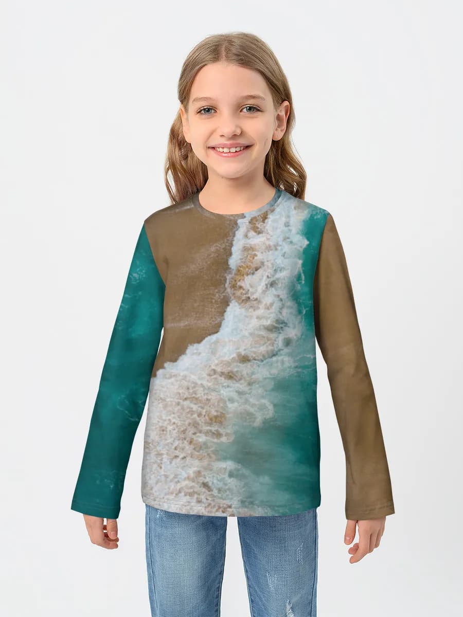 Baumwoll-Langarmshirt Mädchen