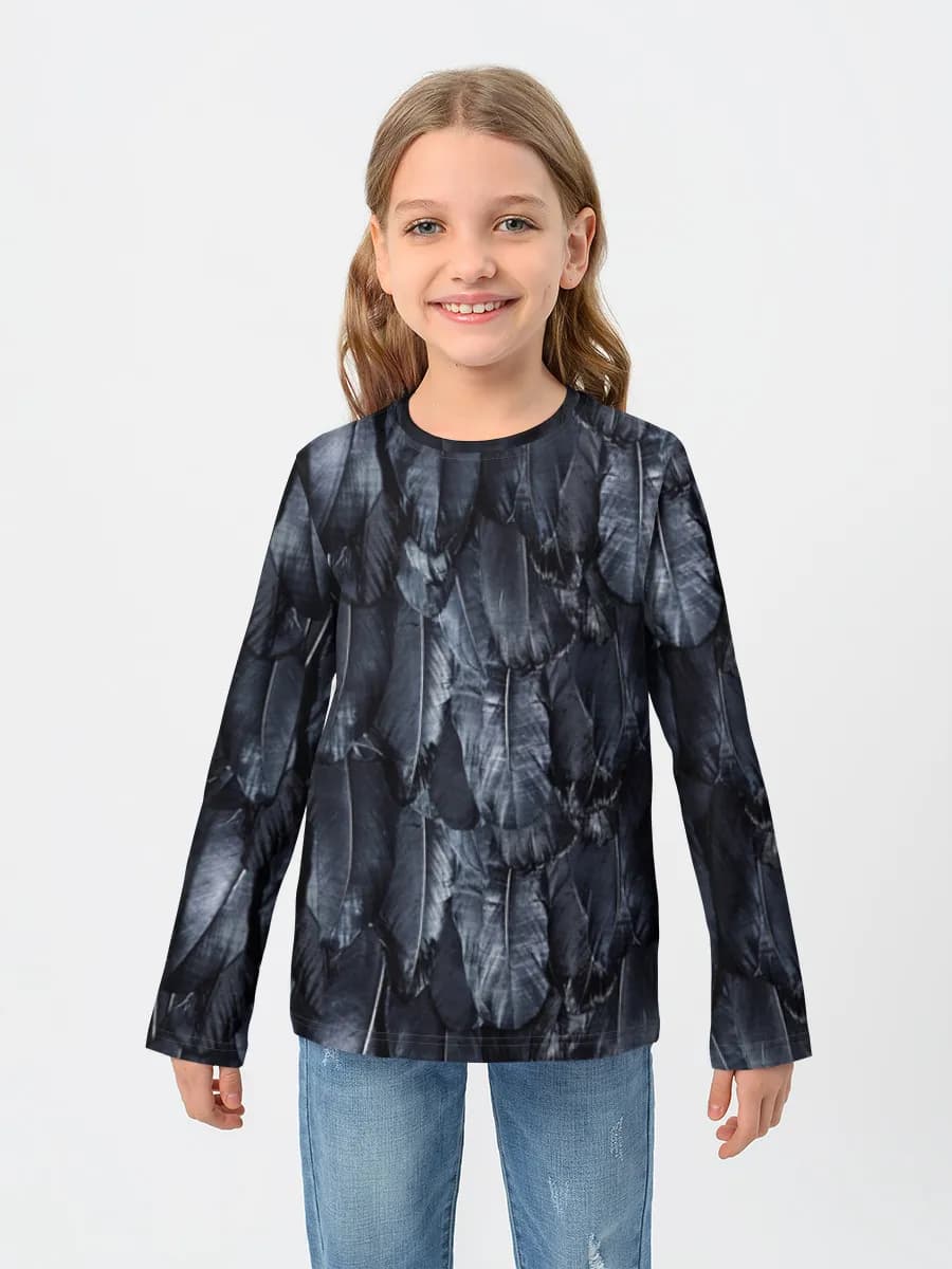 Girls' cotton long sleeve shirt