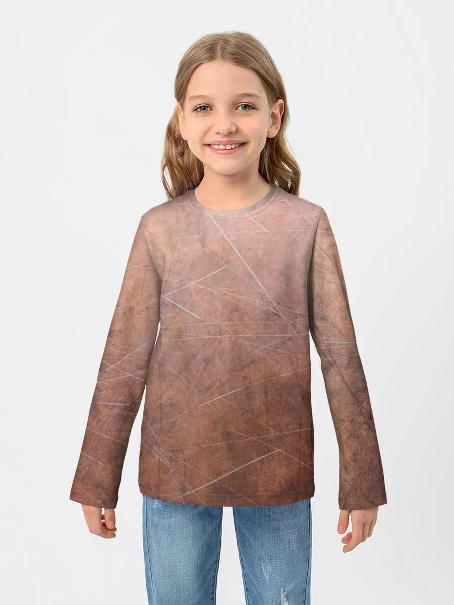 Girls' cotton long sleeve shirt