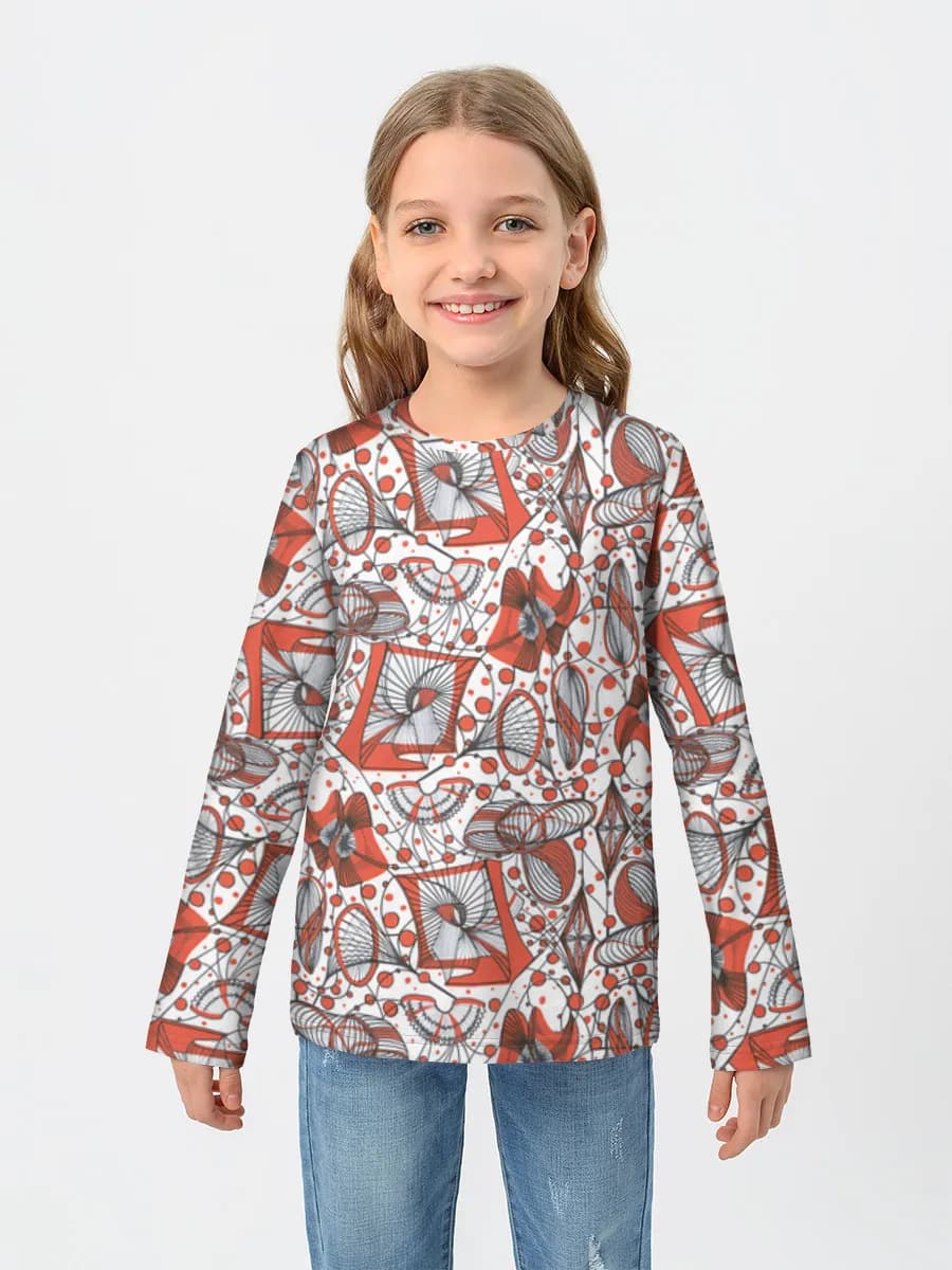 Girls' cotton long sleeve shirt