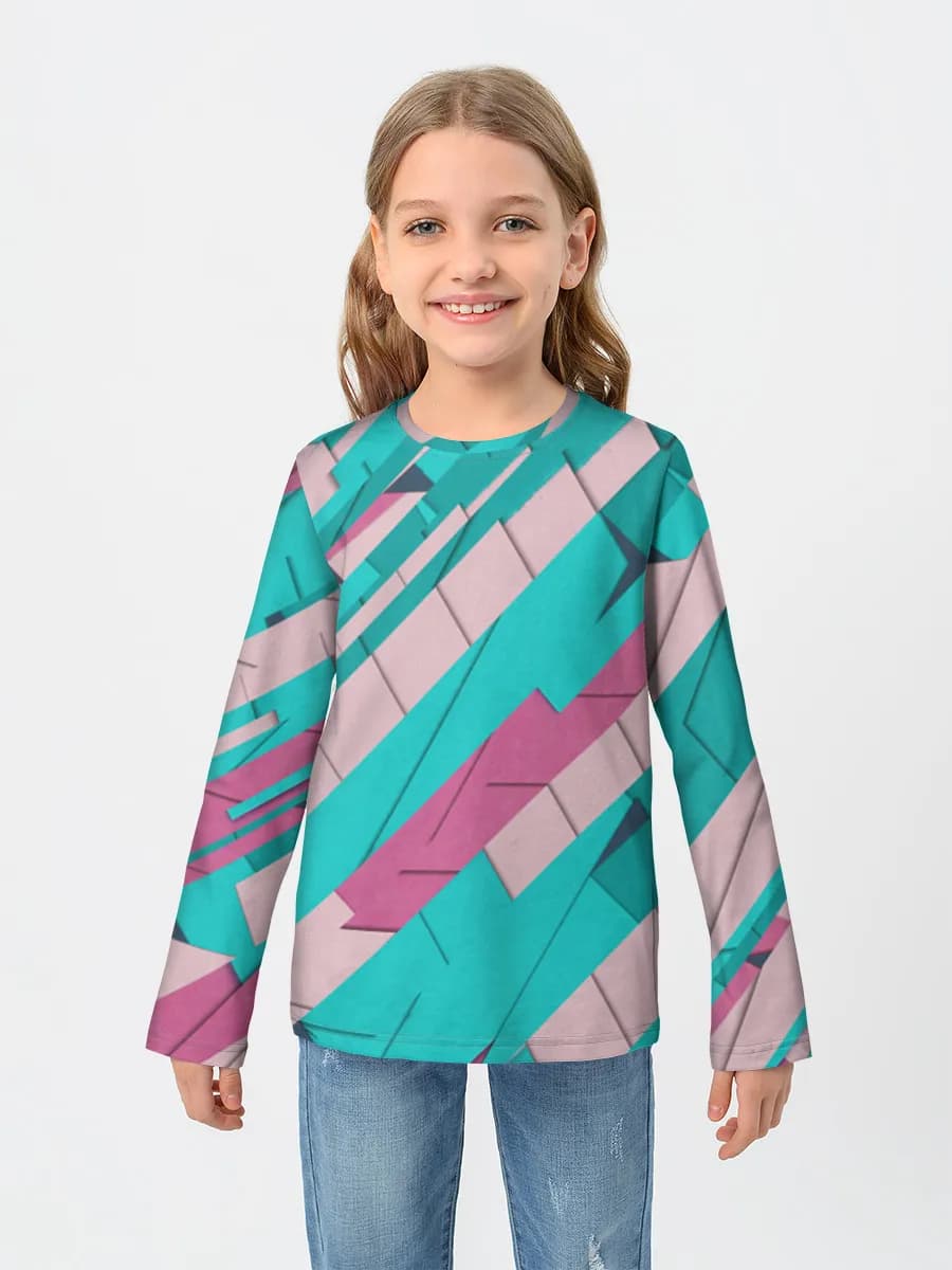 Camiseta Manga Larga de Algodón Niña