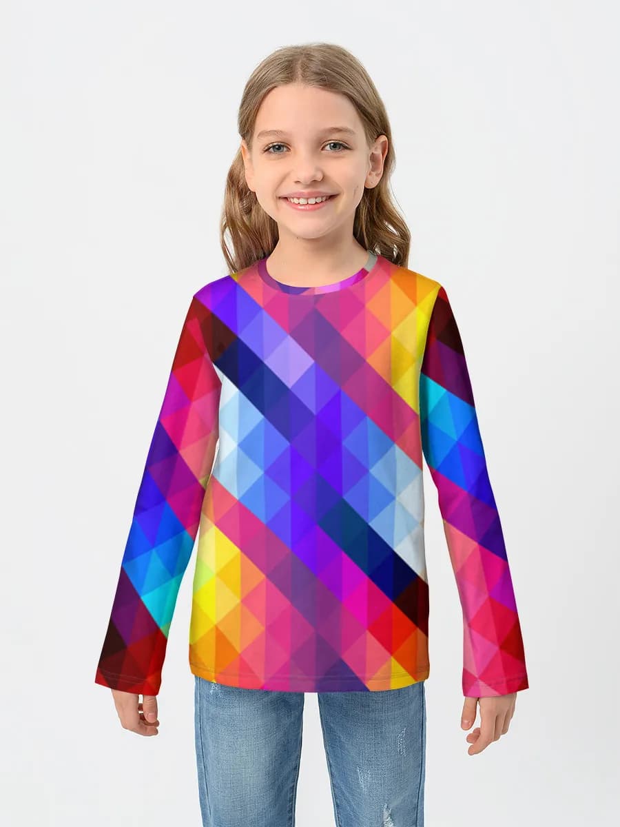 Girls' cotton long sleeve shirt