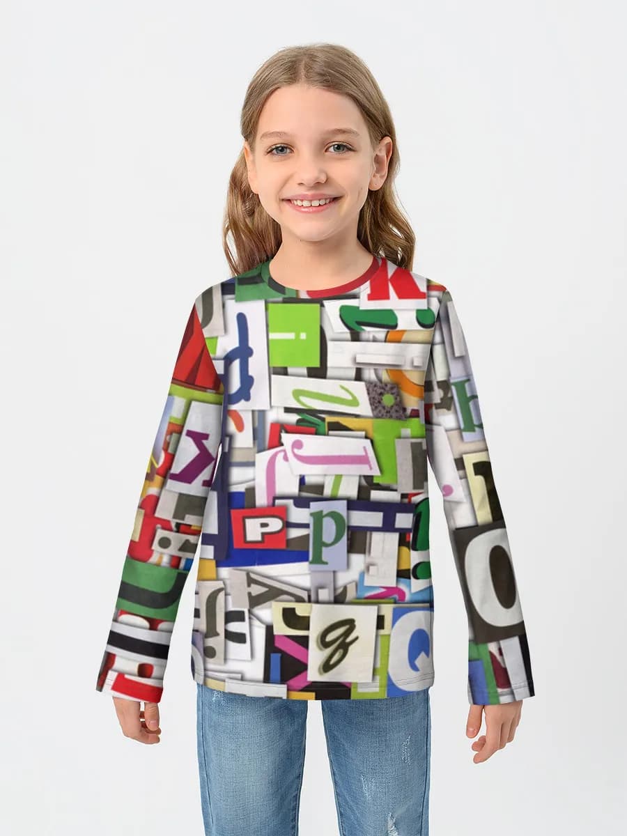 Baumwoll-Langarmshirt Mädchen