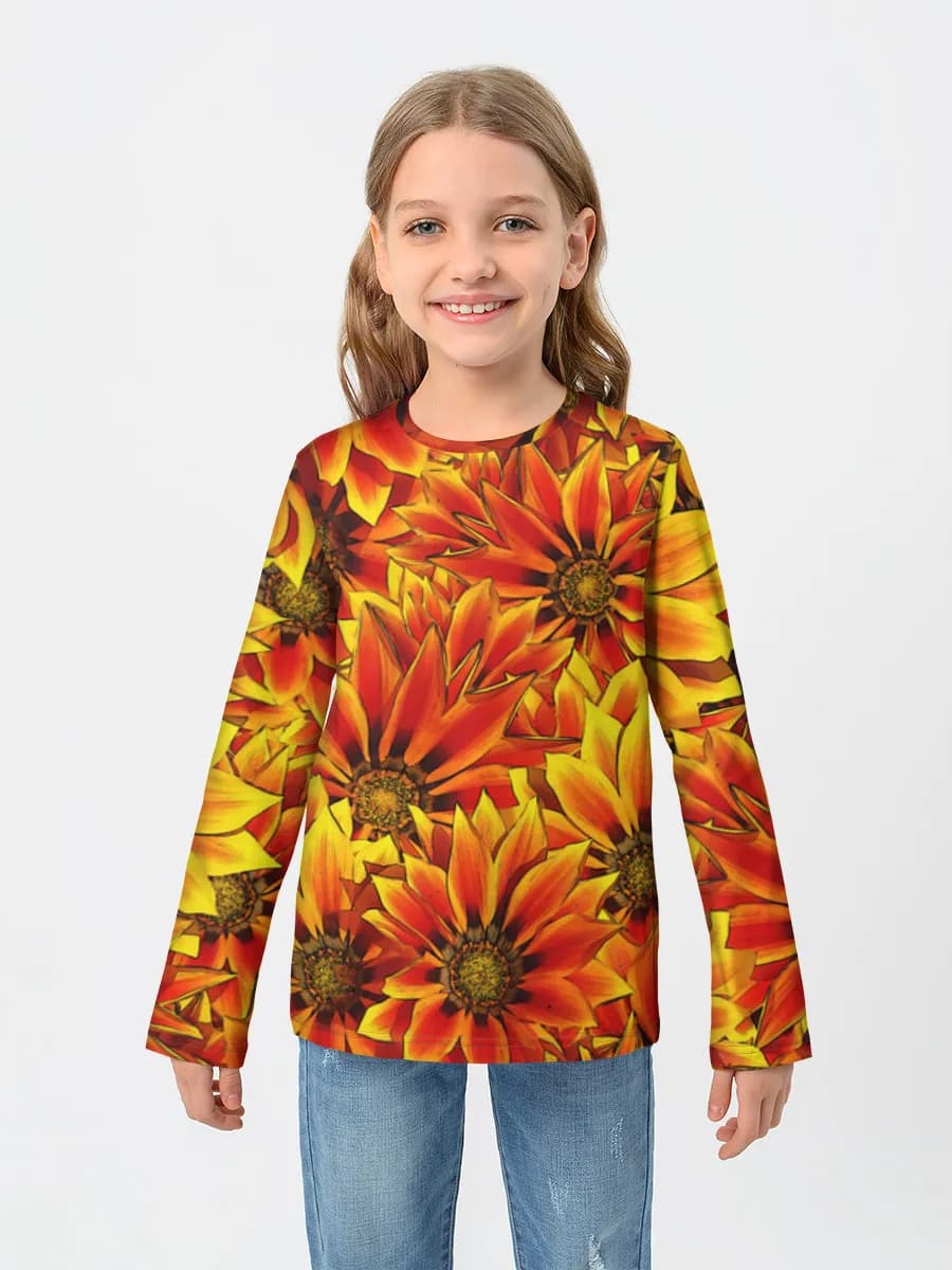 Baumwoll-Langarmshirt Mädchen