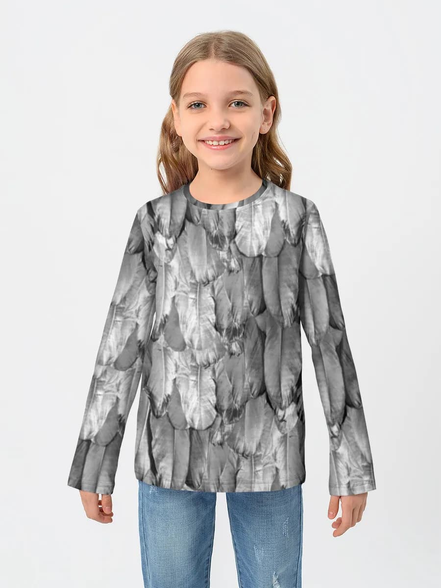 Girls' cotton long sleeve shirt