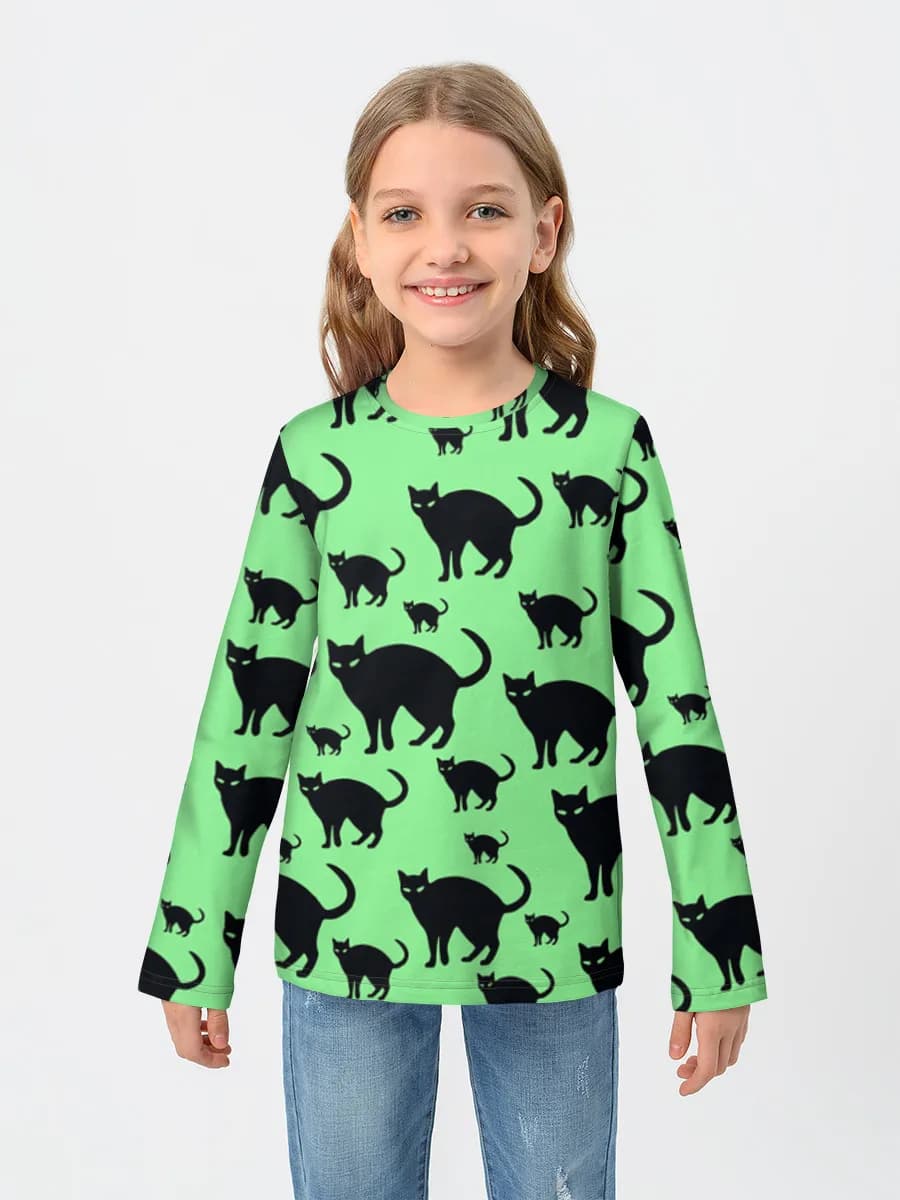 T-shirt manches longues coton fille