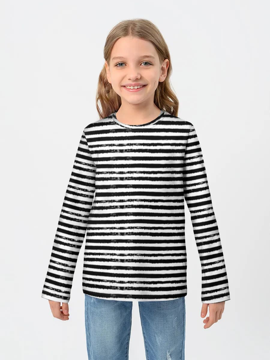 Girls' cotton long sleeve shirt