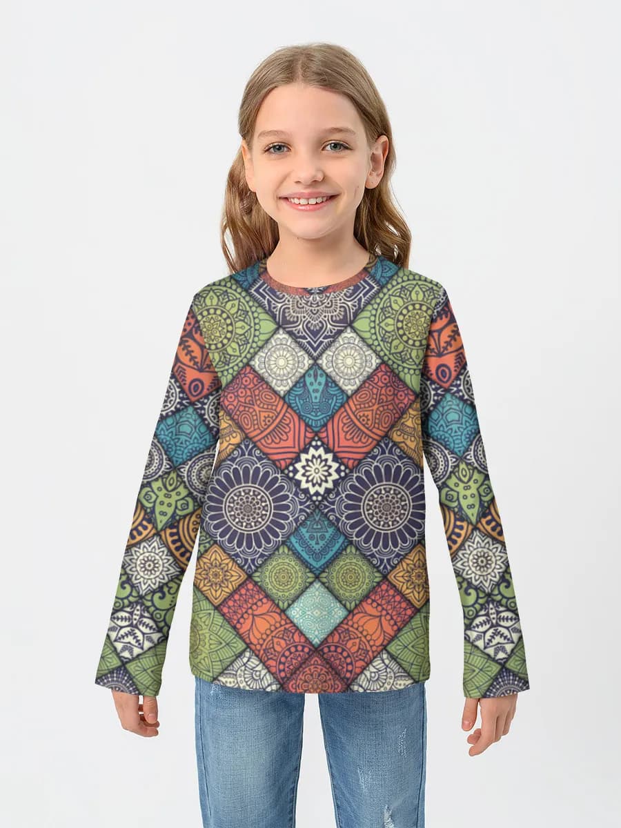 Baumwoll-Langarmshirt Mädchen