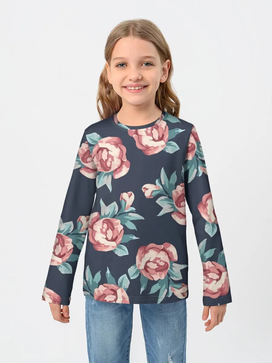 Camiseta Manga Larga de Algodón Niña
