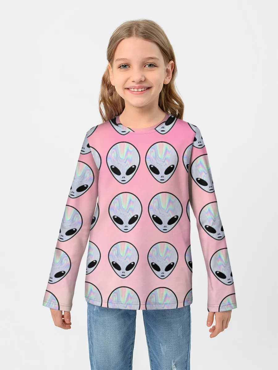 Baumwoll-Langarmshirt Mädchen