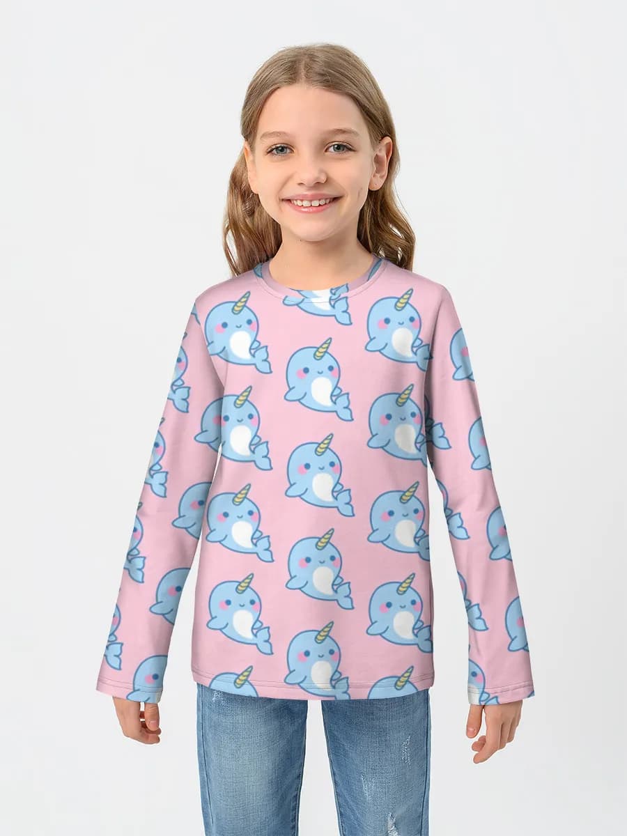 Baumwoll-Langarmshirt Mädchen