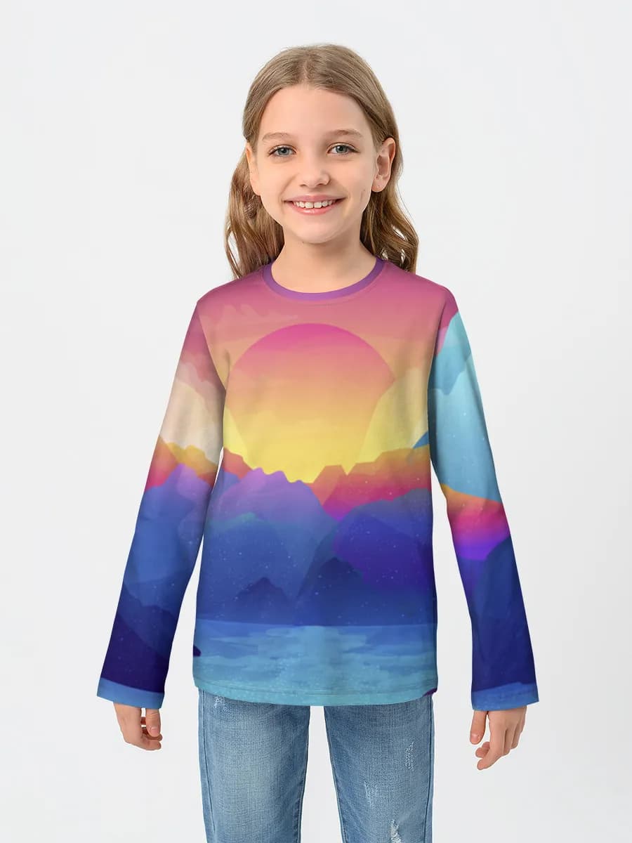 Baumwoll-Langarmshirt Mädchen