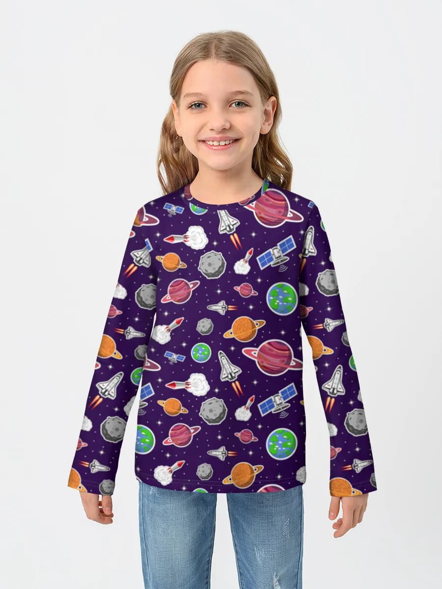 T-shirt manches longues coton fille