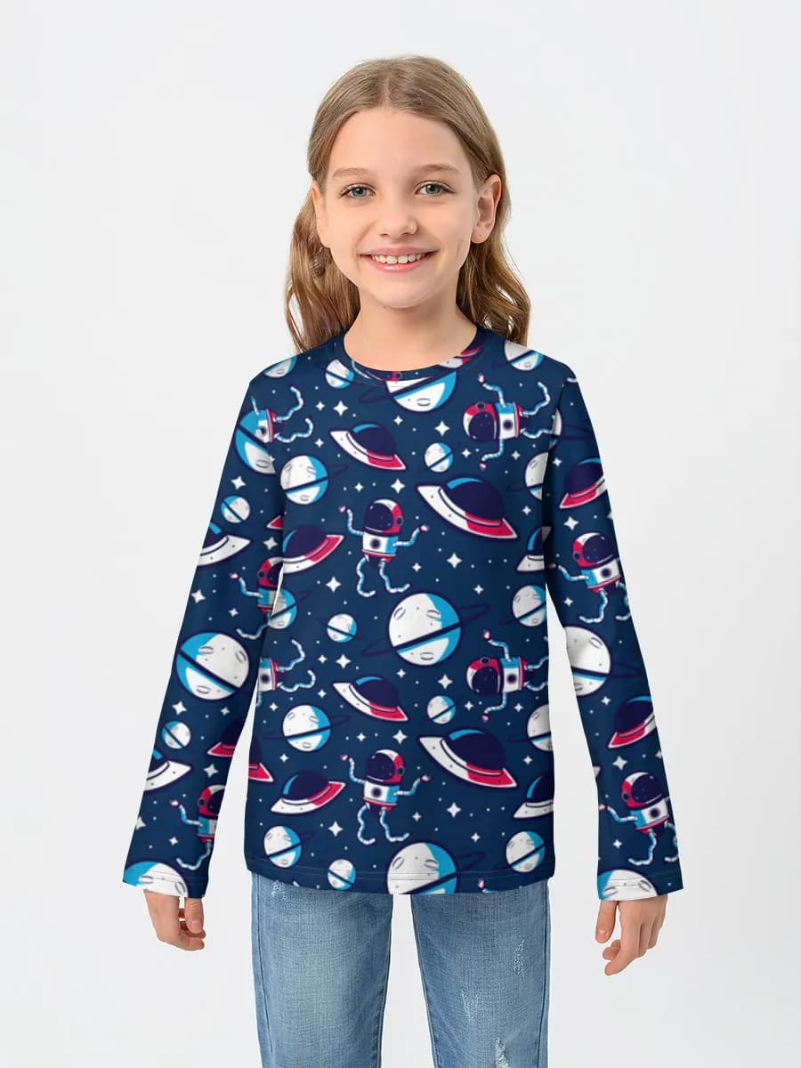 T-shirt manches longues coton fille
