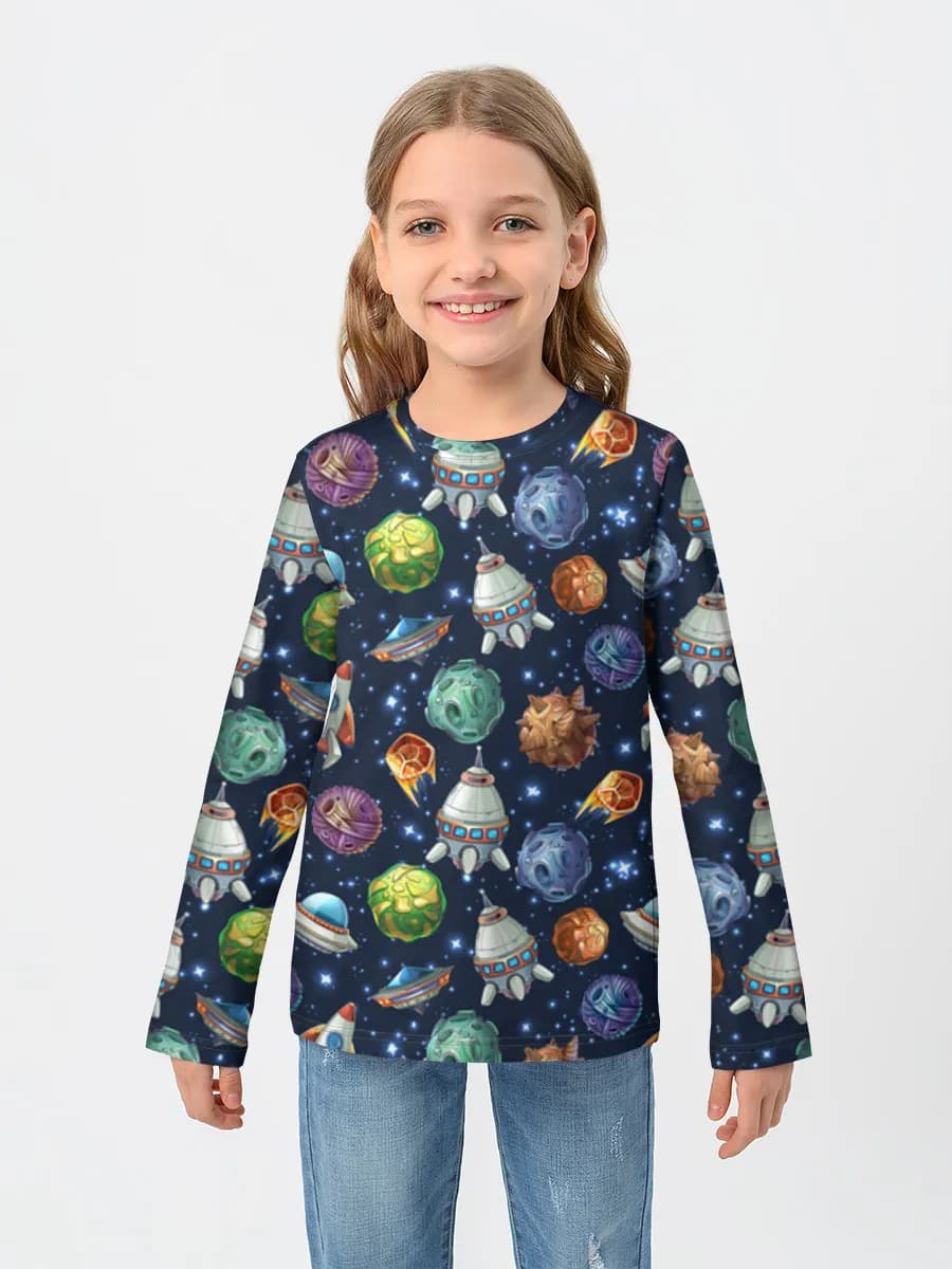 T-shirt manches longues coton fille