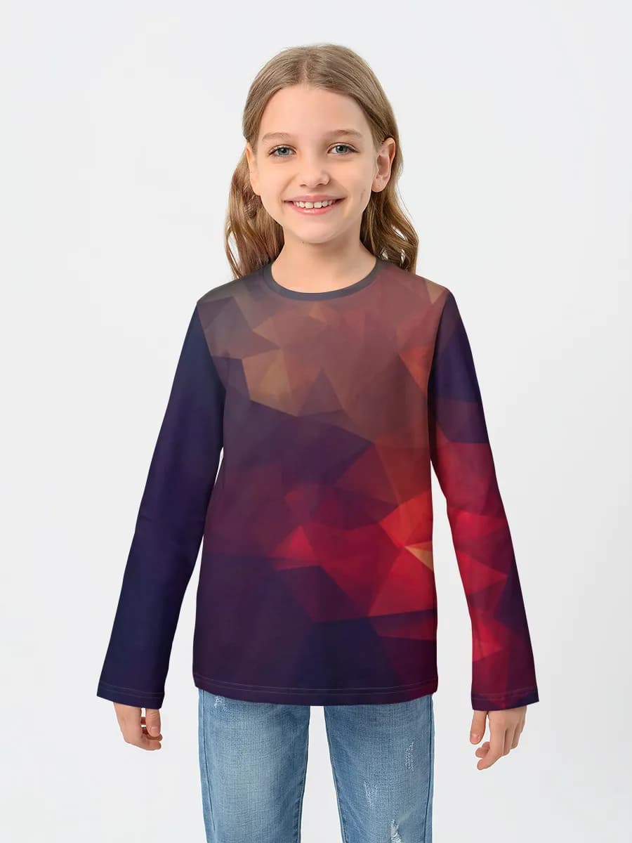 Girls' cotton long sleeve shirt