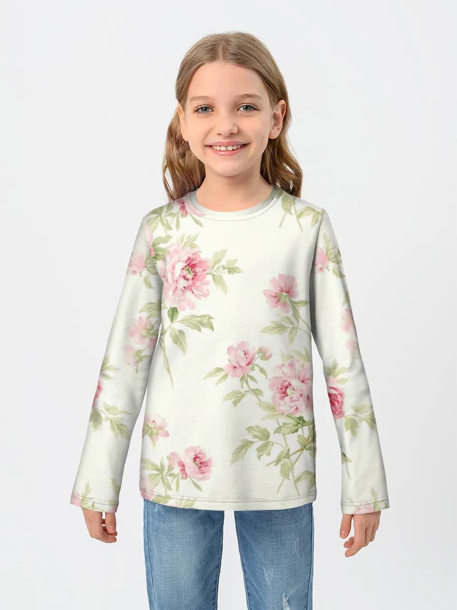Camiseta Manga Larga de Algodón Niña