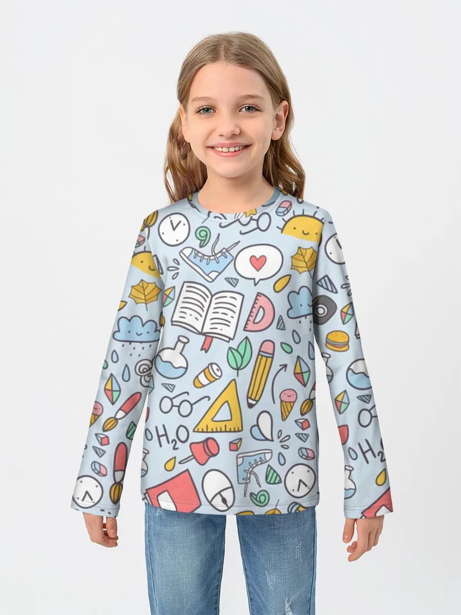 Baumwoll-Langarmshirt Mädchen