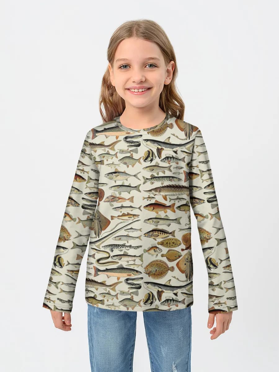 T-shirt manches longues coton fille