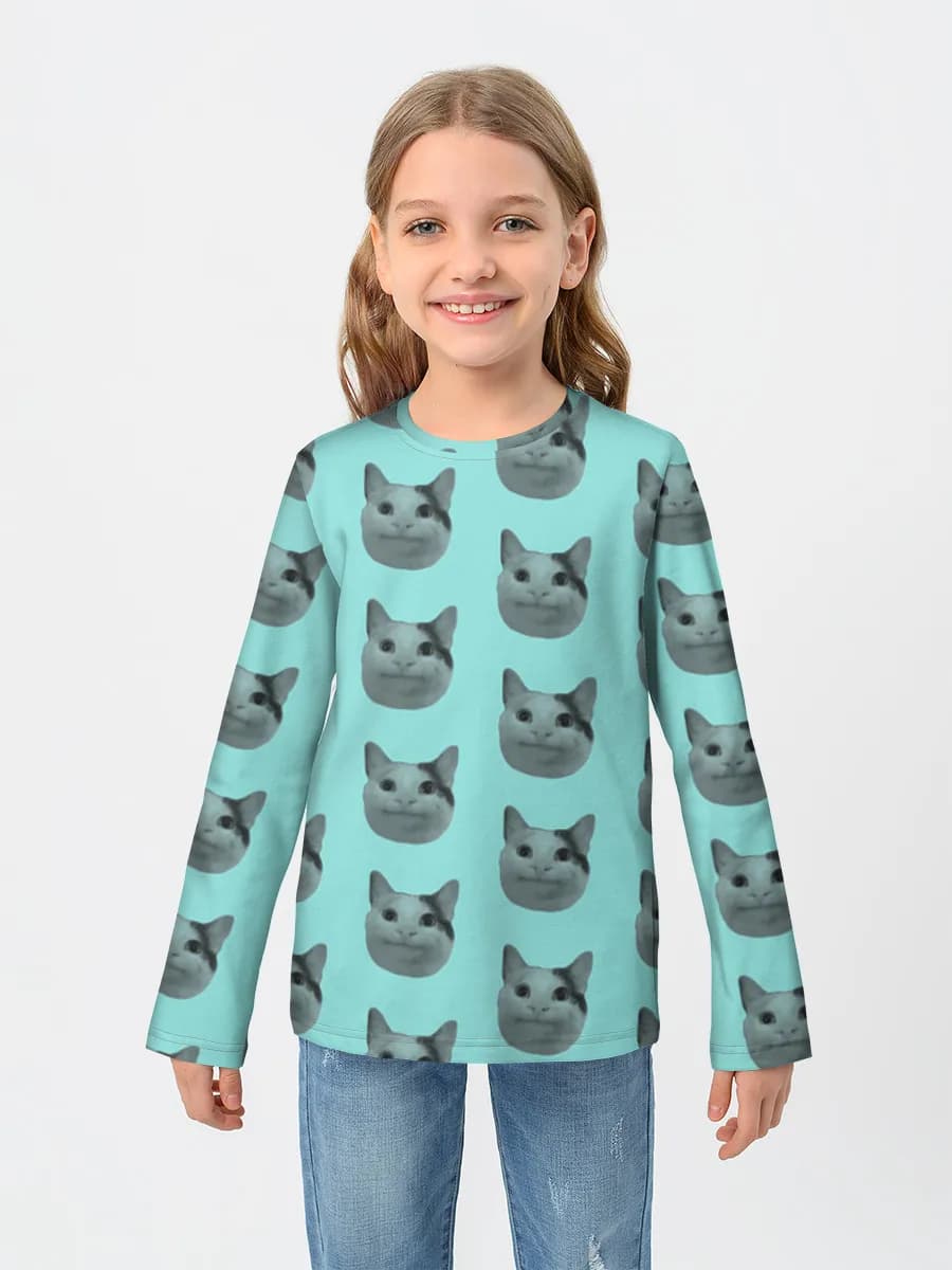 Baumwoll-Langarmshirt Mädchen