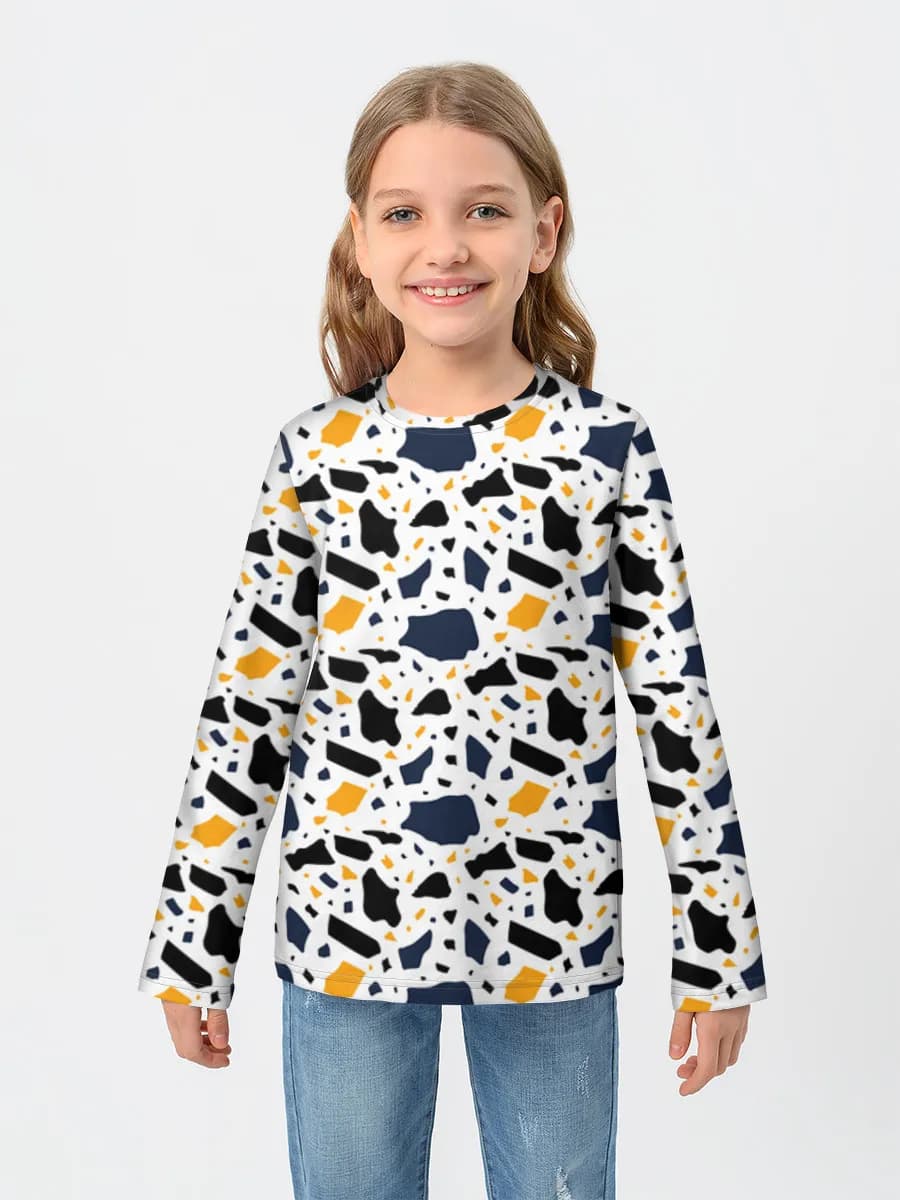 Girls' cotton long sleeve shirt
