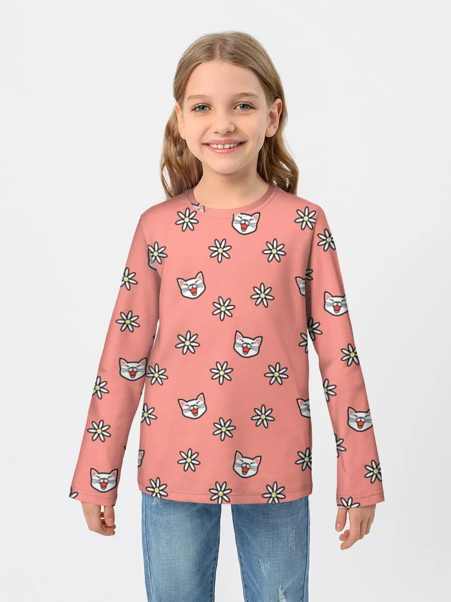 Camiseta Manga Larga de Algodón Niña