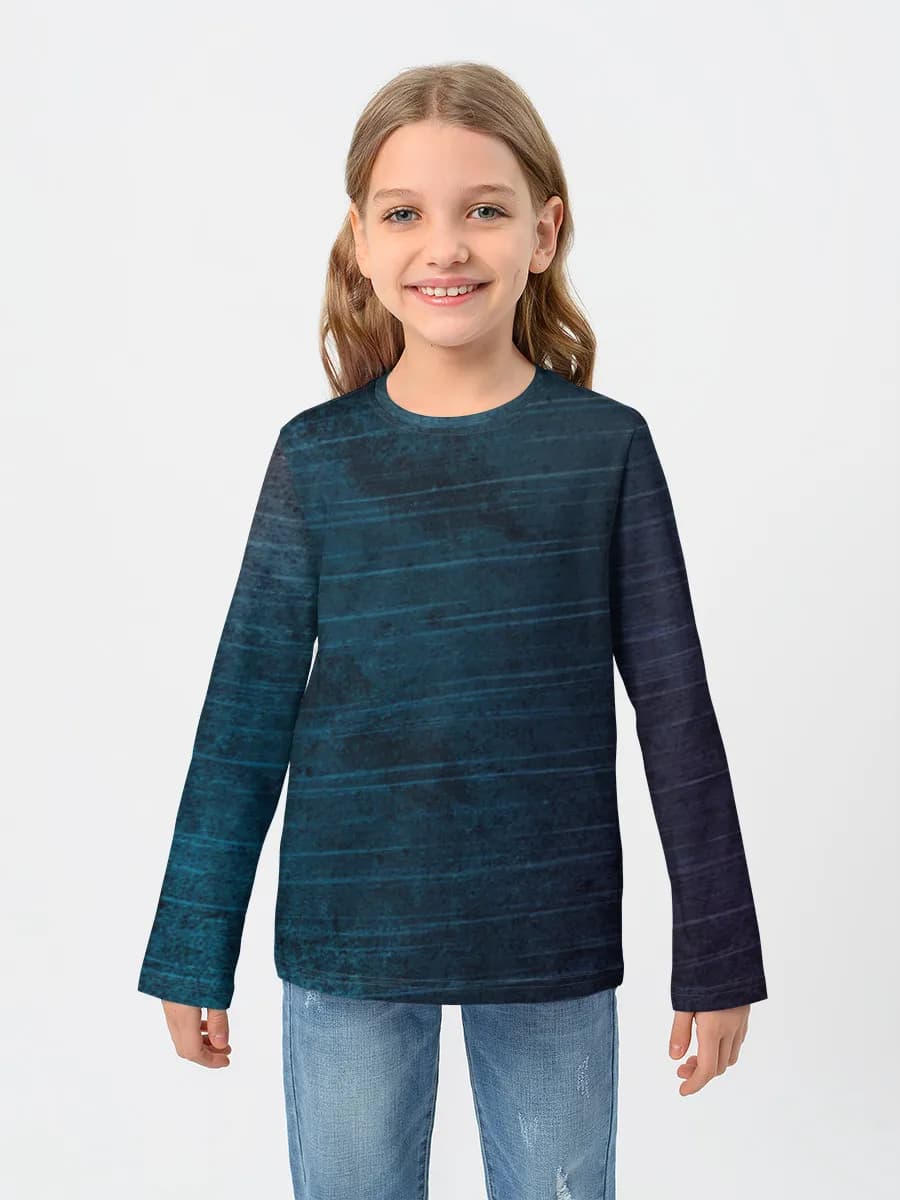 Girls' cotton long sleeve shirt