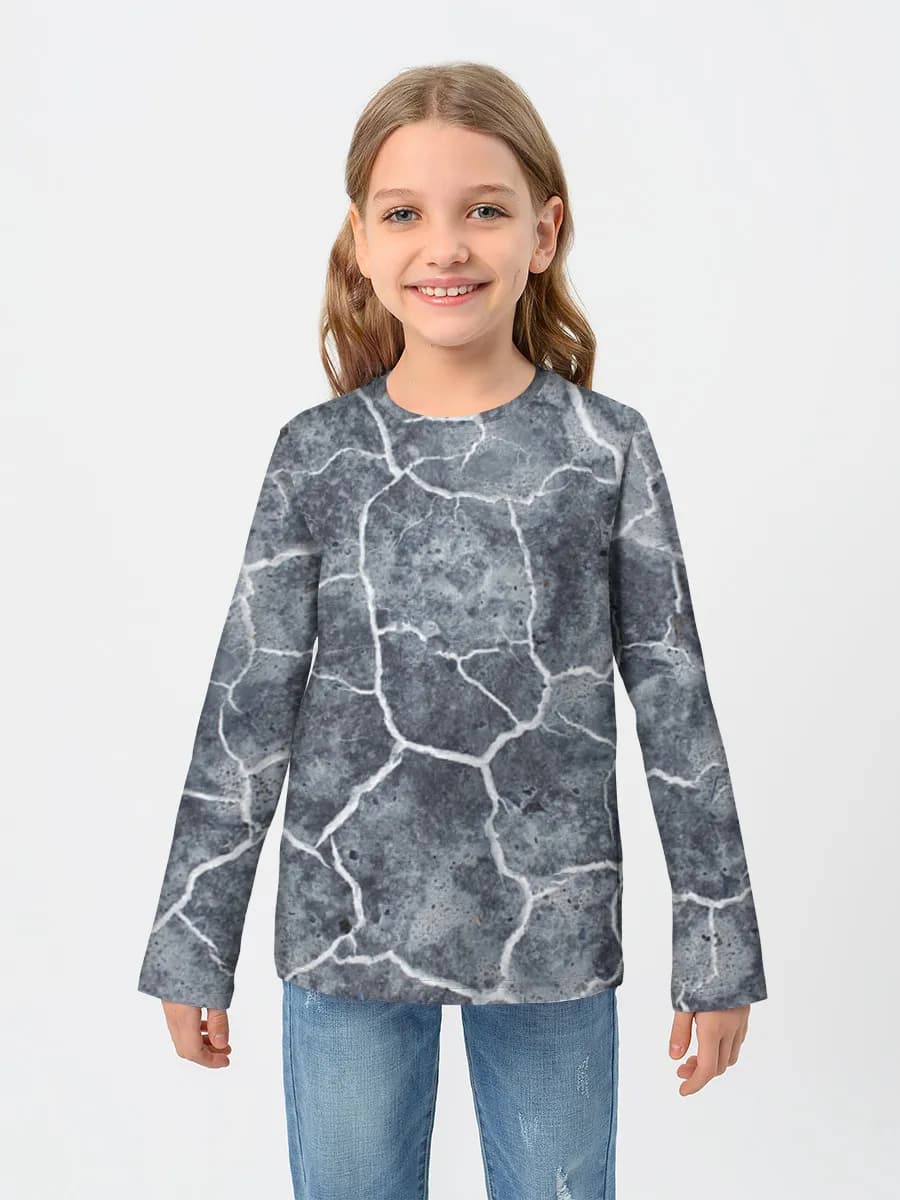 Girls' cotton long sleeve shirt
