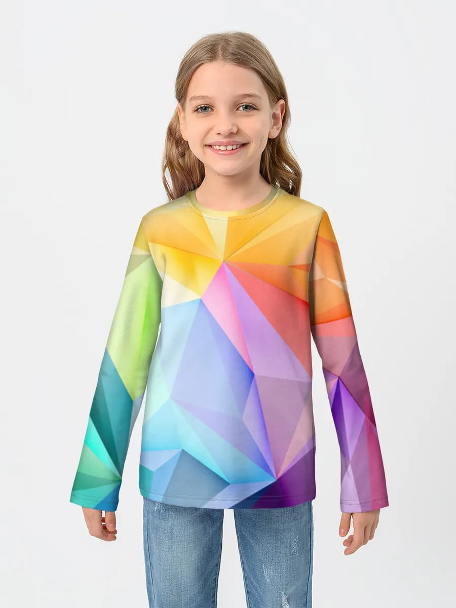 Girls' cotton long sleeve shirt