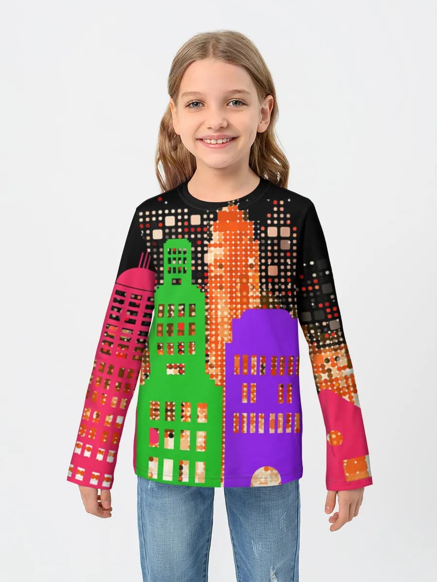 T-shirt manches longues coton fille