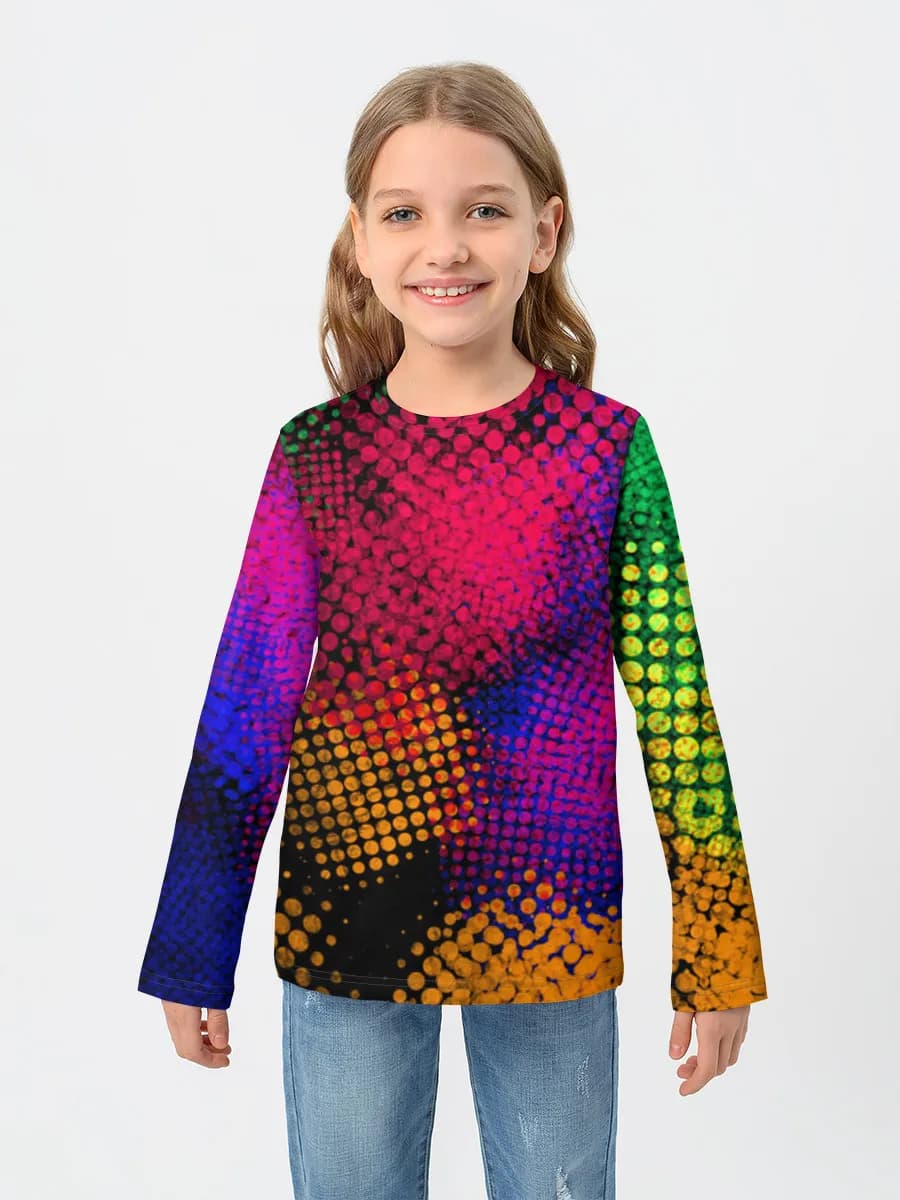 Baumwoll-Langarmshirt Mädchen