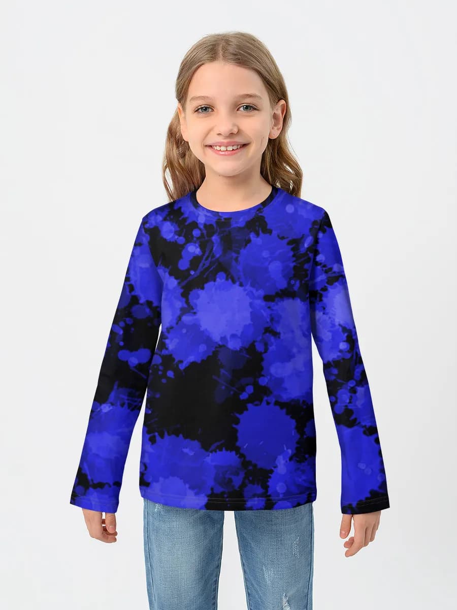 Girls' cotton long sleeve shirt
