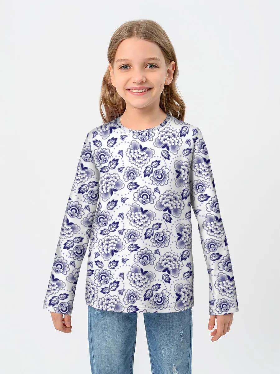 Camiseta Manga Larga de Algodón Niña