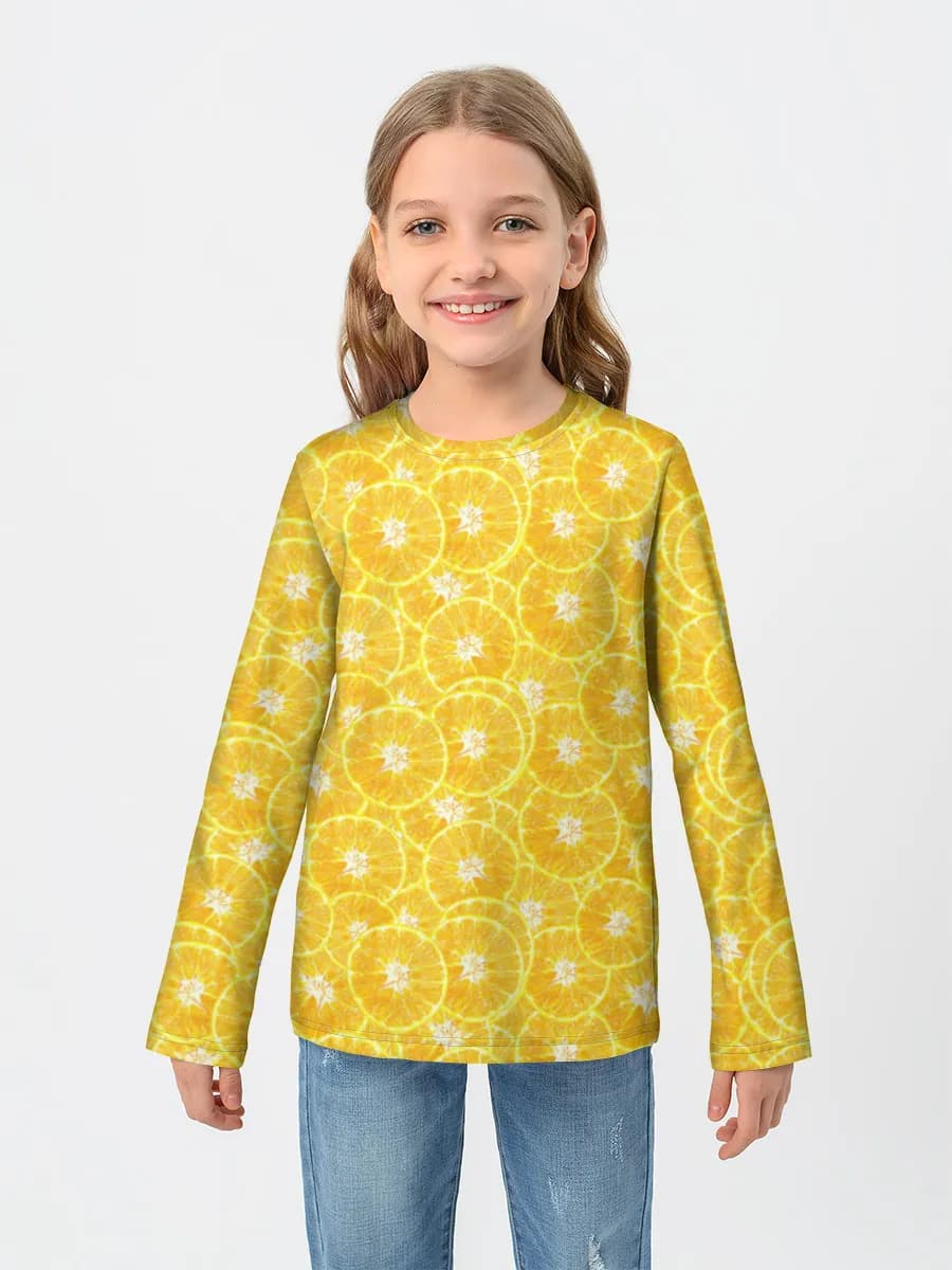 Baumwoll-Langarmshirt Mädchen