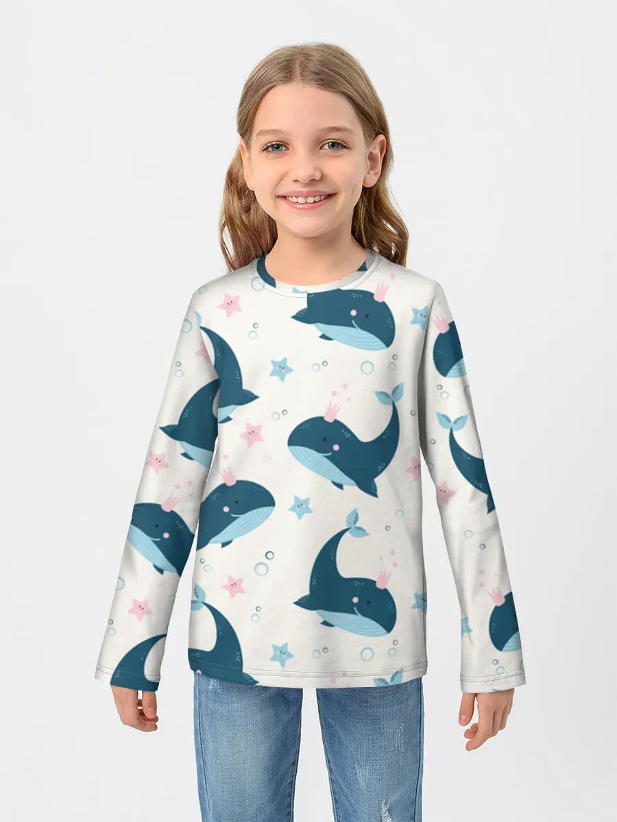 T-shirt manches longues coton fille