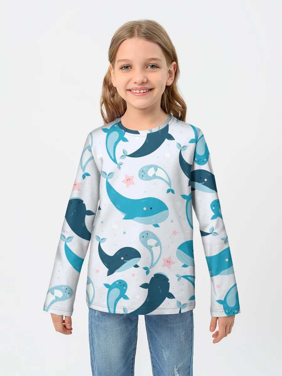 Camiseta Manga Larga de Algodón Niña