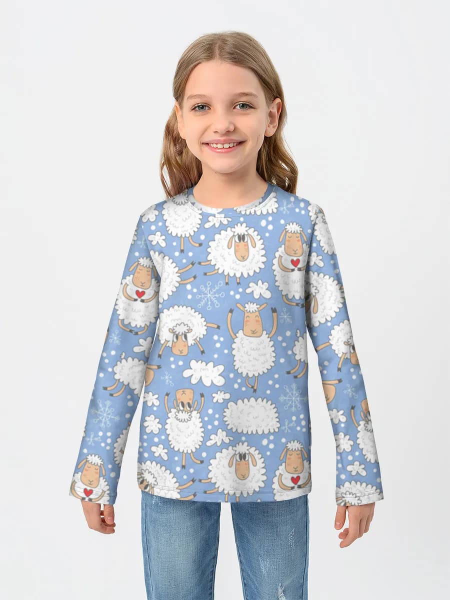T-shirt manches longues coton fille