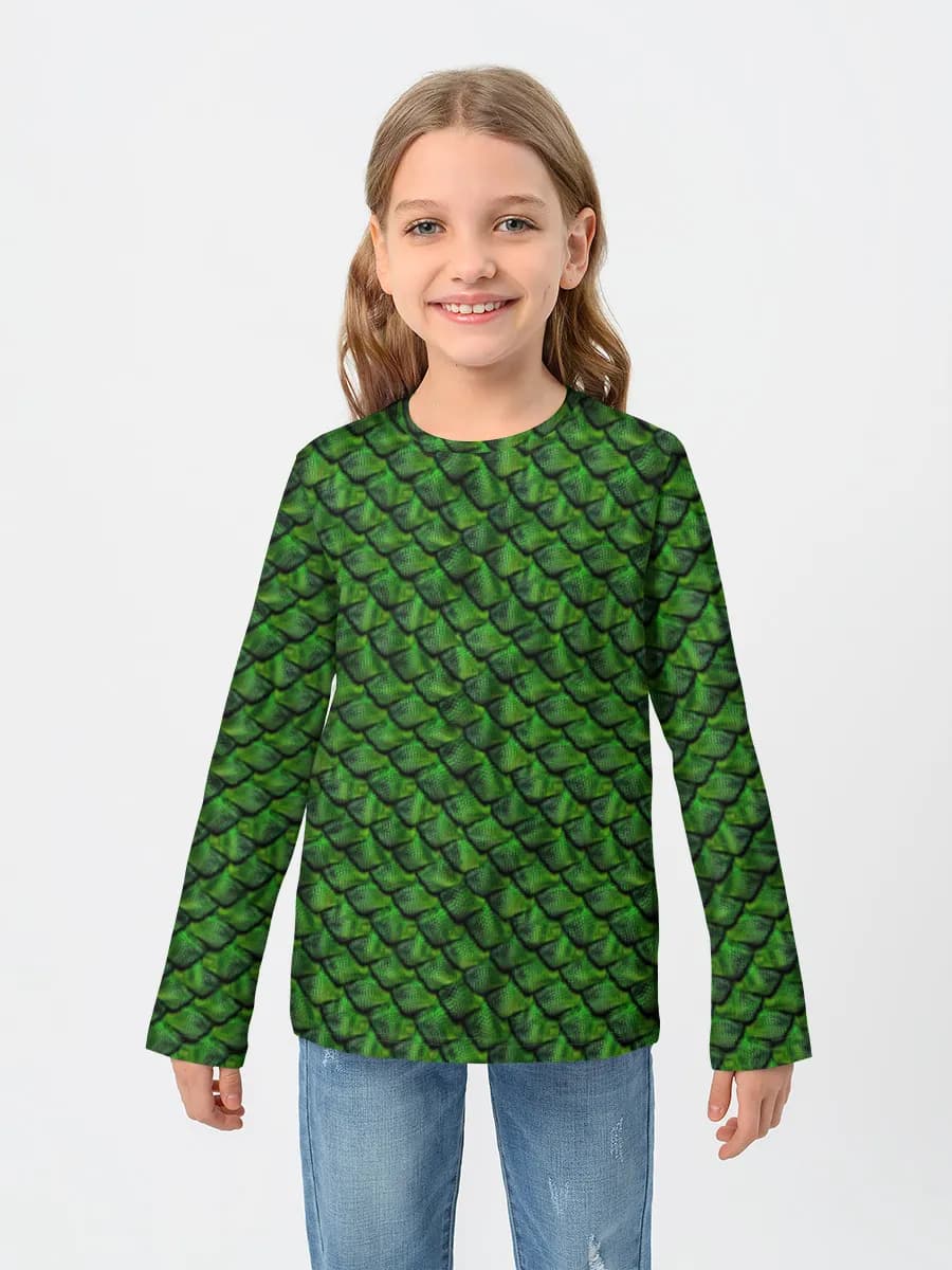 Girls' cotton long sleeve shirt