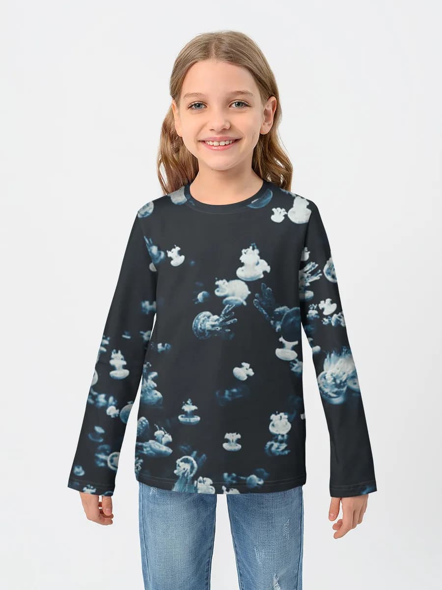 Girls' cotton long sleeve shirt