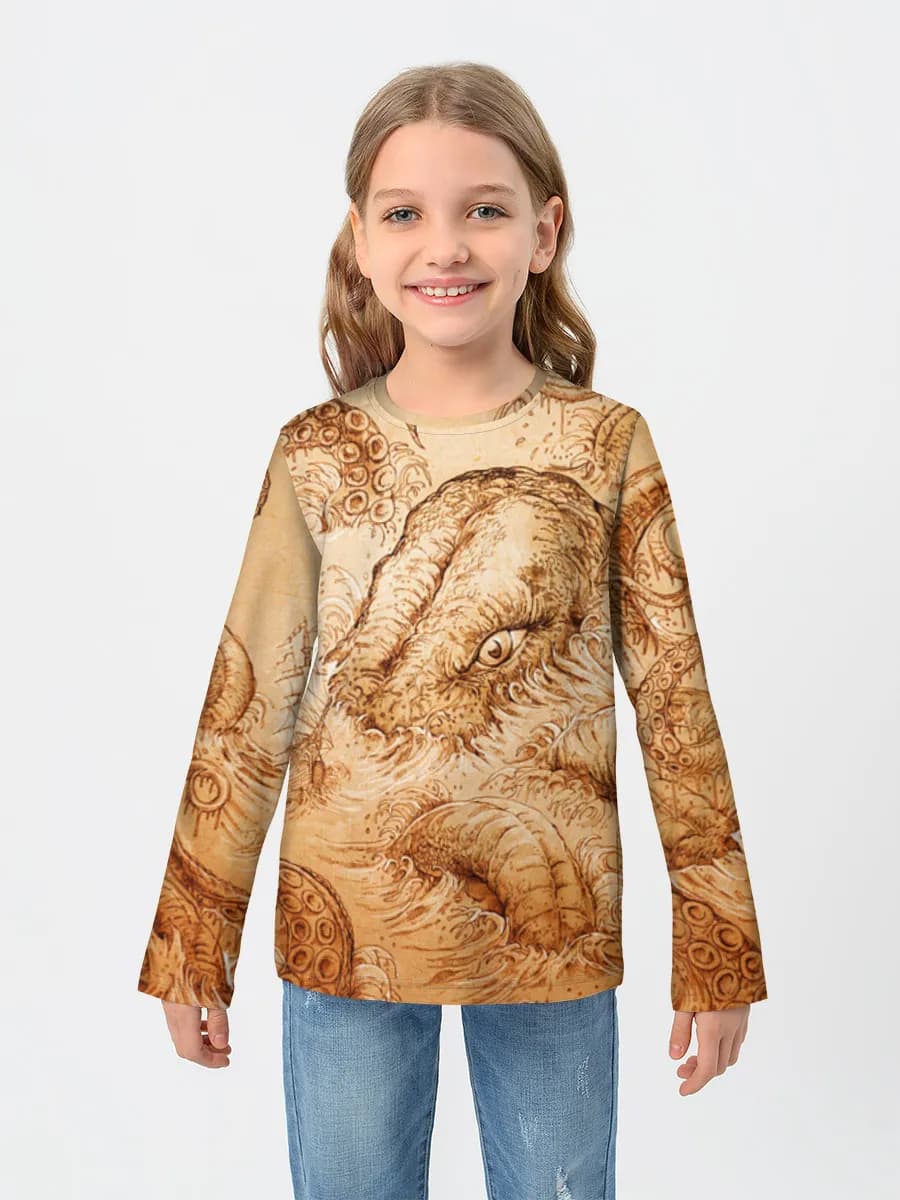 Camiseta Manga Larga de Algodón Niña