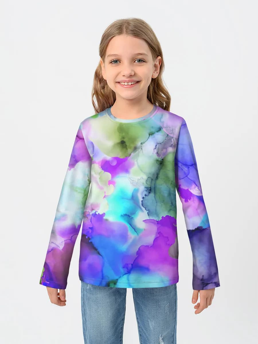 Baumwoll-Langarmshirt Mädchen