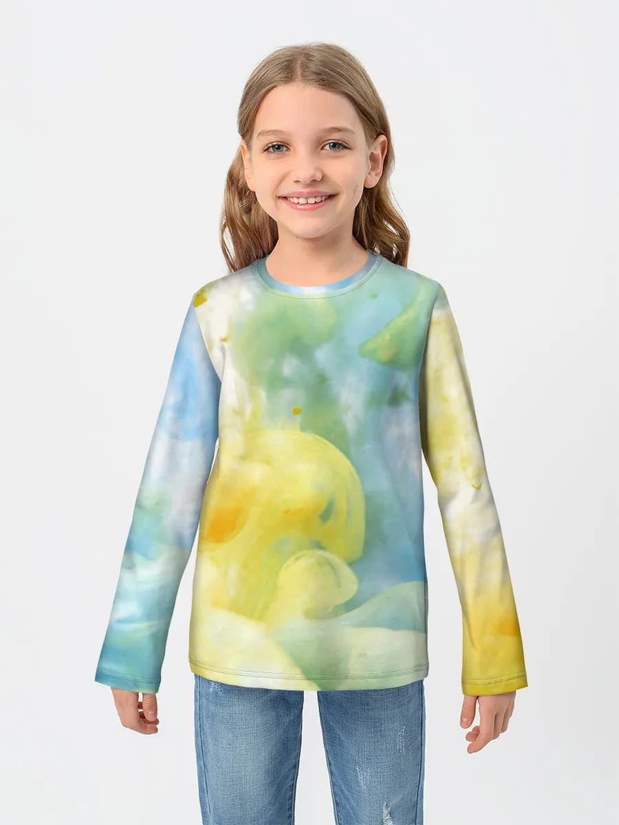 Girls' cotton long sleeve shirt