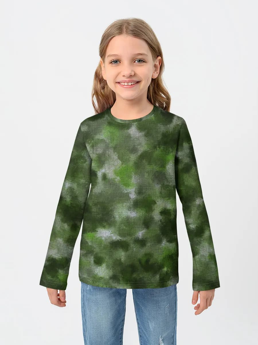 Girls' cotton long sleeve shirt